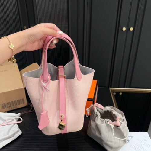 Alternative view of Hermes Picotin Lock 18 Pocket Bag Light Pink 18cm