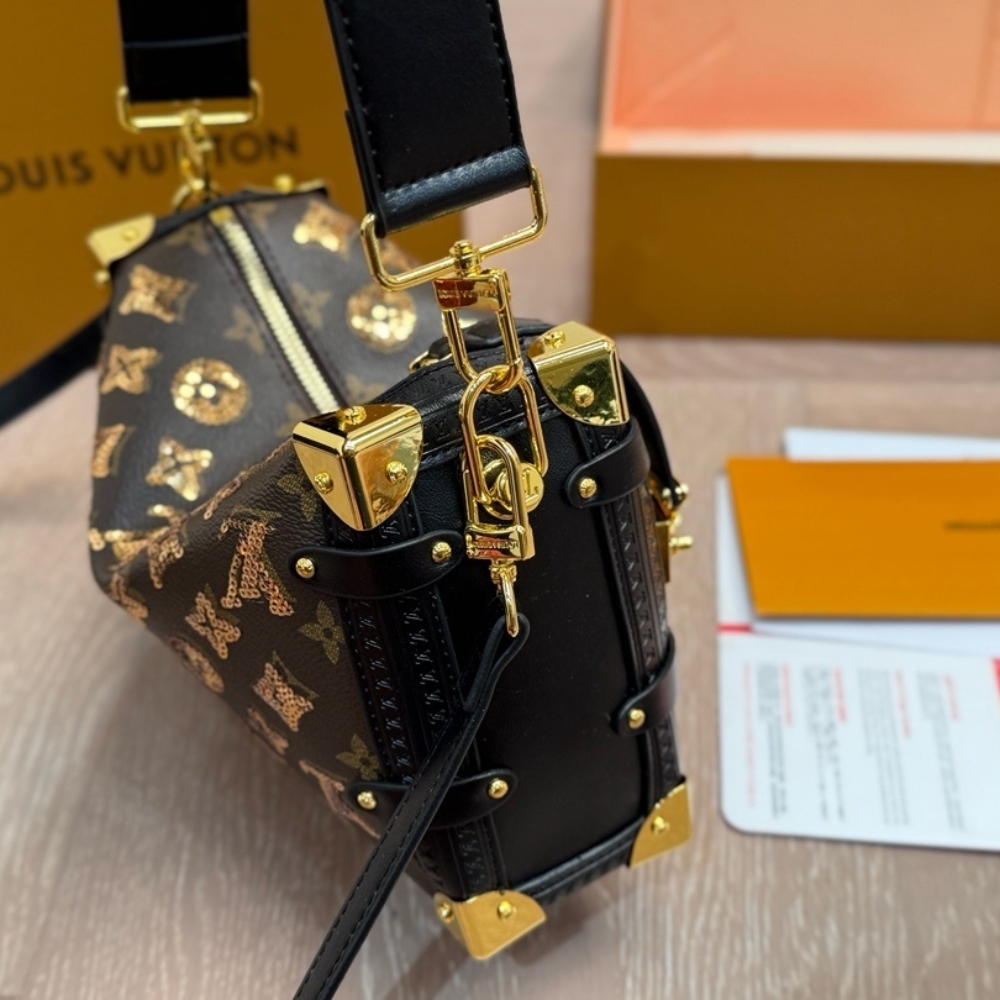 LOUIS VUITTON SIDE TRUNK MM MONOGRAM CANVAS BROWN 23CM M27036 - Image 5