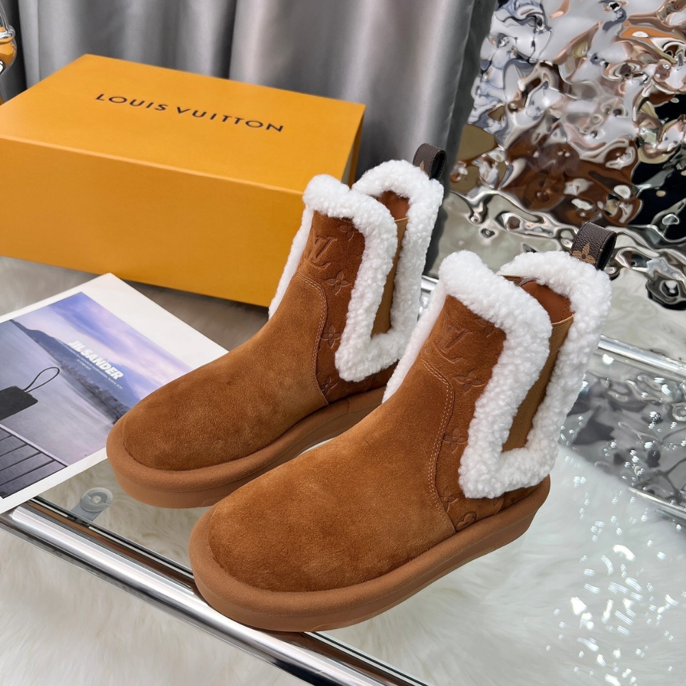 LOUIS VUITTON ASPEN CHELSEA ANKLE BOOT COGNAC BROWN 1ADC7T - Image 4