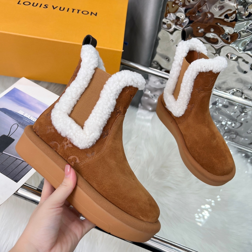 LOUIS VUITTON ASPEN CHELSEA ANKLE BOOT COGNAC BROWN 1ADC7T - Image 3