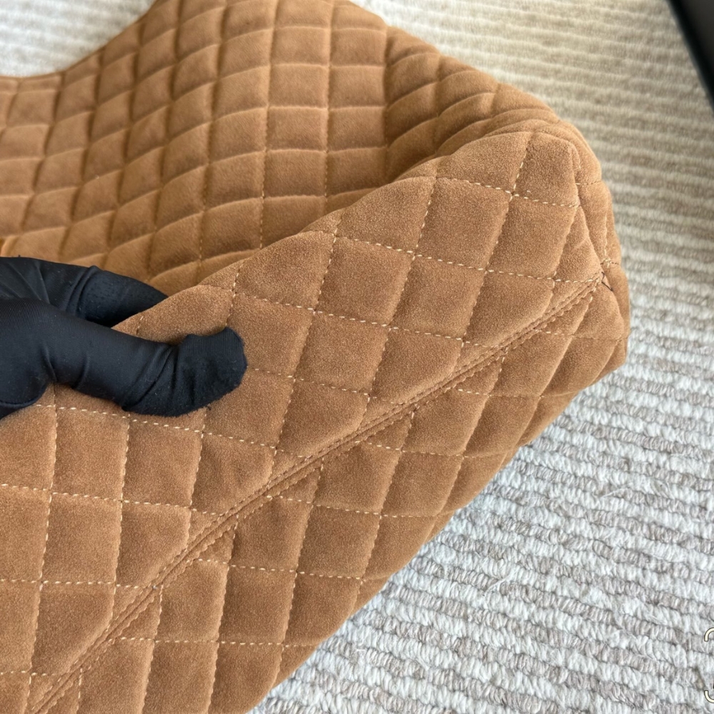 SAINT LAURENT LARGE TOTE BAG IN SUEDE BROWN 36CM - Image 8