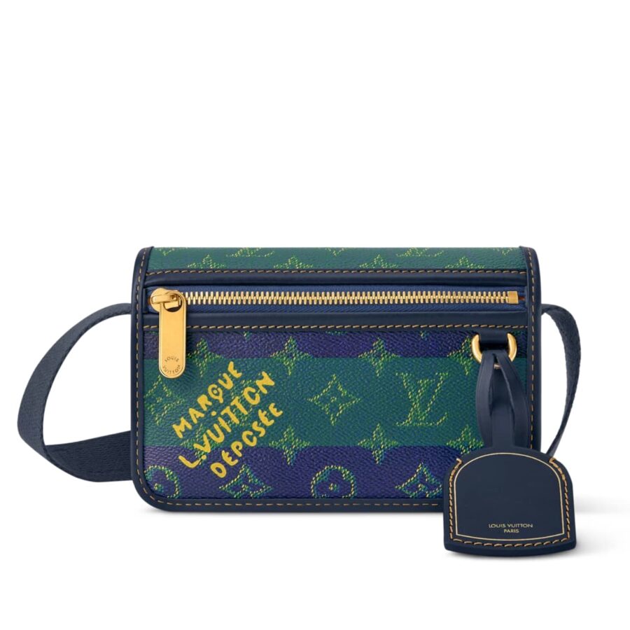 LOUIS VUITTON BOSPHORE WEARABLE WALLET BLUE STRIPES 19CM M15173