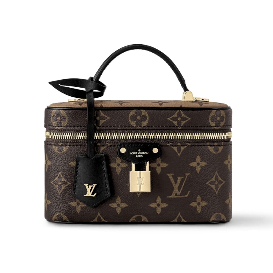 LOUIS VUITTON VANITY CHAIN POUCH BROWN 19CM M47125