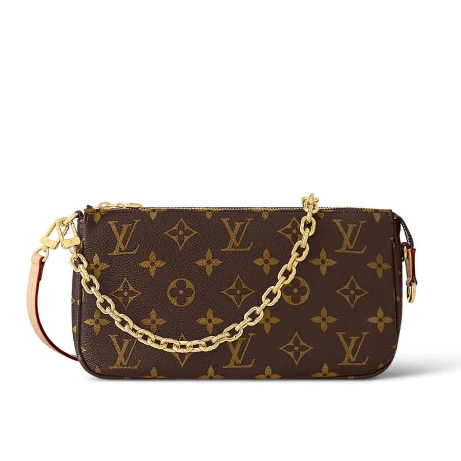 LOUIS VUITTON POCHETTE ACCESSOIRES BAG MONOGRAM BROWN 23CM M82766