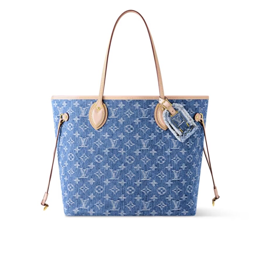 LOUIS VUITTON NEVERFULL MM MONOGRAM DENIM BLUE 31CM M13192