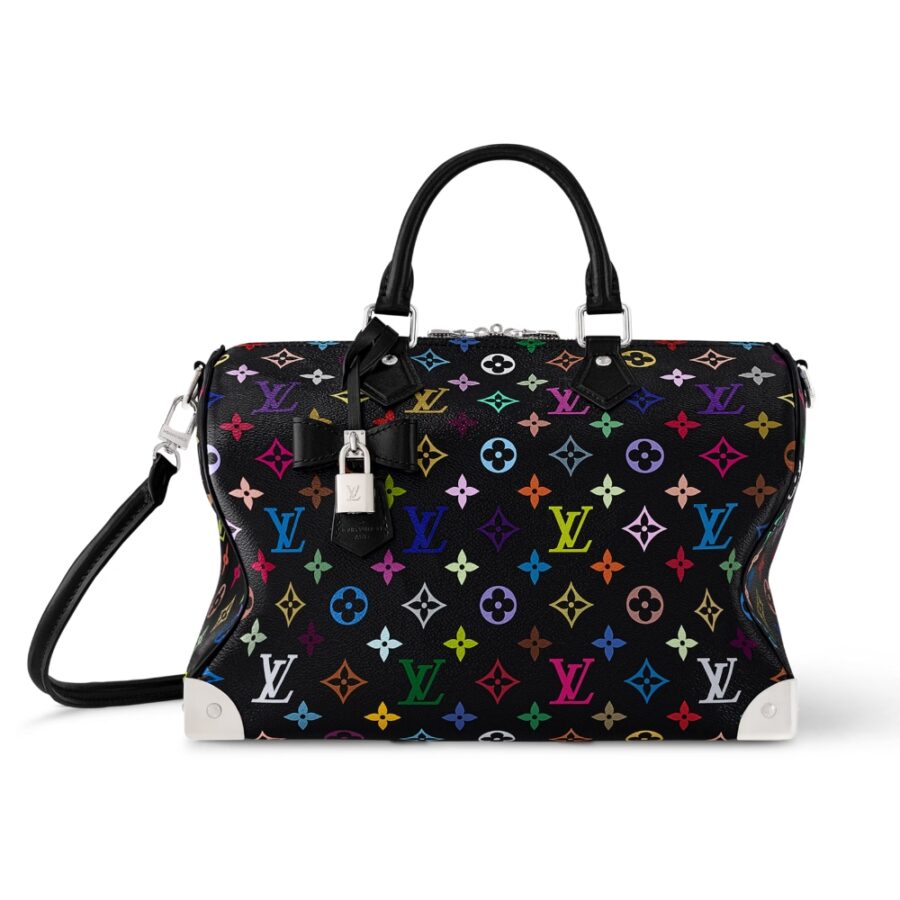 LOUIS VUITTON X TAKASHI MURAKAMI SPEEDY SOFT 30 MONOGRAM CANVAS BLACK 30CM M13257