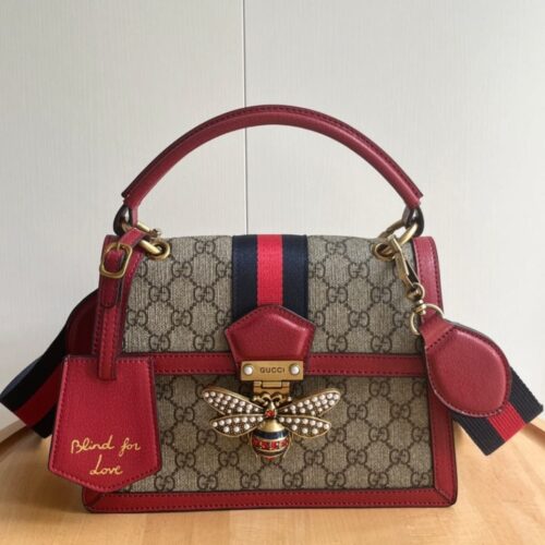 Alternative view of Gucci Queen Margaret GG Small Top Handle Bag Red 25cm 476541 9I6ST 8540