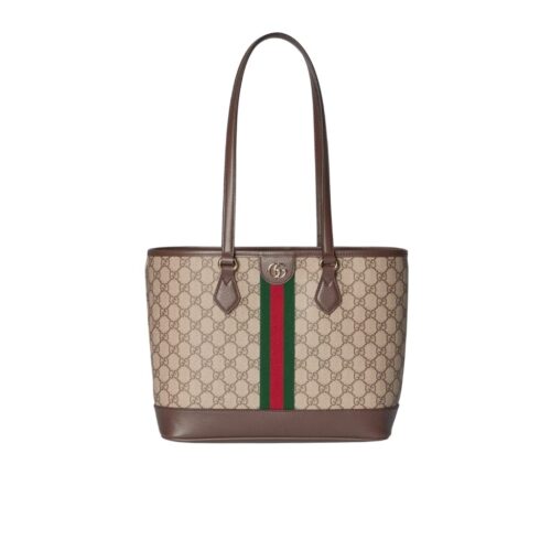 Gucci Ophidia Medium Tote Bag Beige And Brown GG Canvas 31Cm ‎836849 FAE0J 9867