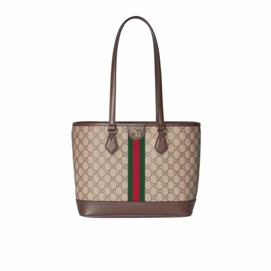 Gucci Ophidia Medium Tote Bag Beige And Brown GG Canvas 31Cm ‎836849 FAE0J 9867