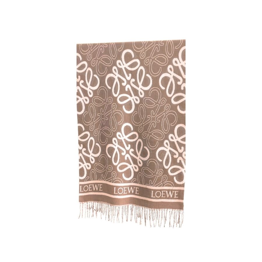 LOEWE ANAGRAM SCARF BEIGE 180CM