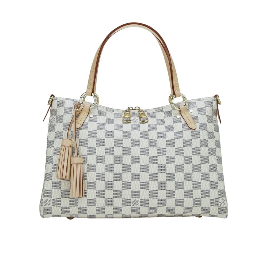 LOUIS VUITTON LYMINGTON TOTE DAMIER AZUR IN COATED CANVAS BEIGE 35CM N40022