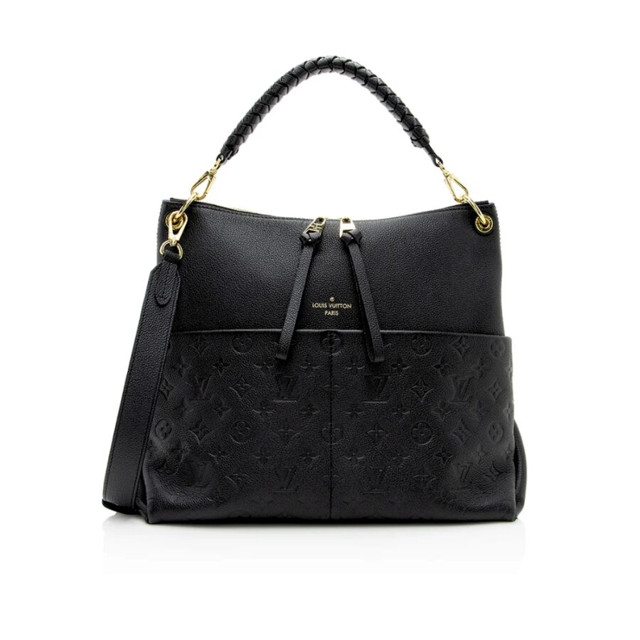 LOUIS VUITTON MAIDA HOBO BAG MONOGRAM EMPREINTE BLACK 32CM M45522