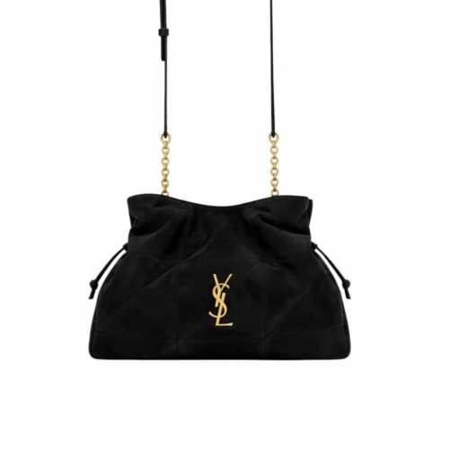 Saint Laurent Jamie Shoulder Pouch In Suede Black 26Cm