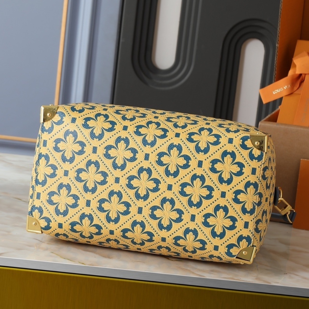 Louis Vuitton Speedy Trunk 25 Blue And Gold 27Cm M27411 - Image 5