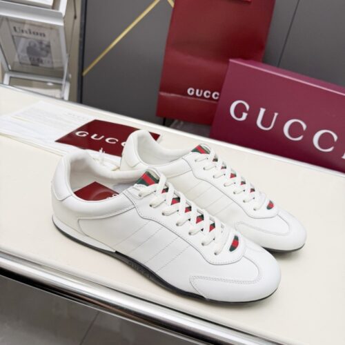 Alternative view of Gucci Men Shift Trainers White Leather 857018 Aafuh 9245