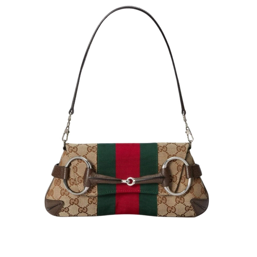 Gucci Horsebit Chain Small Shoulder Bag Beige 27Cm 764339 Facm2 8747