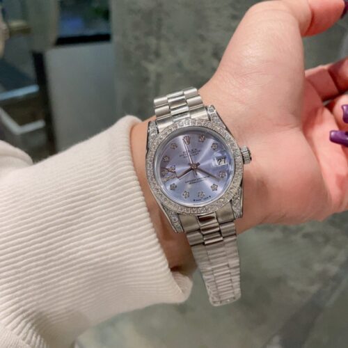 Alternative view of Rolex Datejust Diamond Bezel Oyster White Gold Purple 31mm