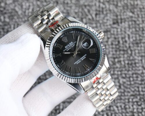 Alternative view of Rolex Datejust Roman Numeral Oystersteel And White Gold In Black 41mm