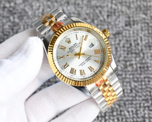 Alternative view of Rolex Datejust Roman Numeral Dial Oystersteel And Gold In White 41mm