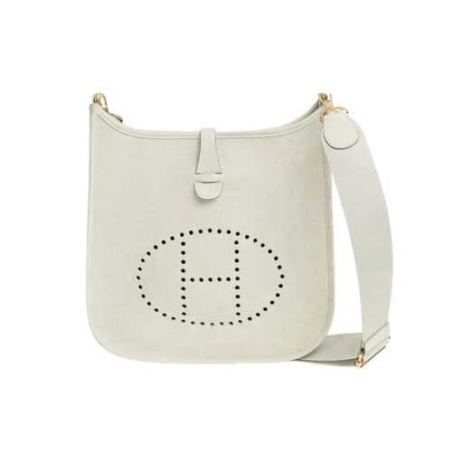 Hermes Clemence Evelyne PM 25Cm White