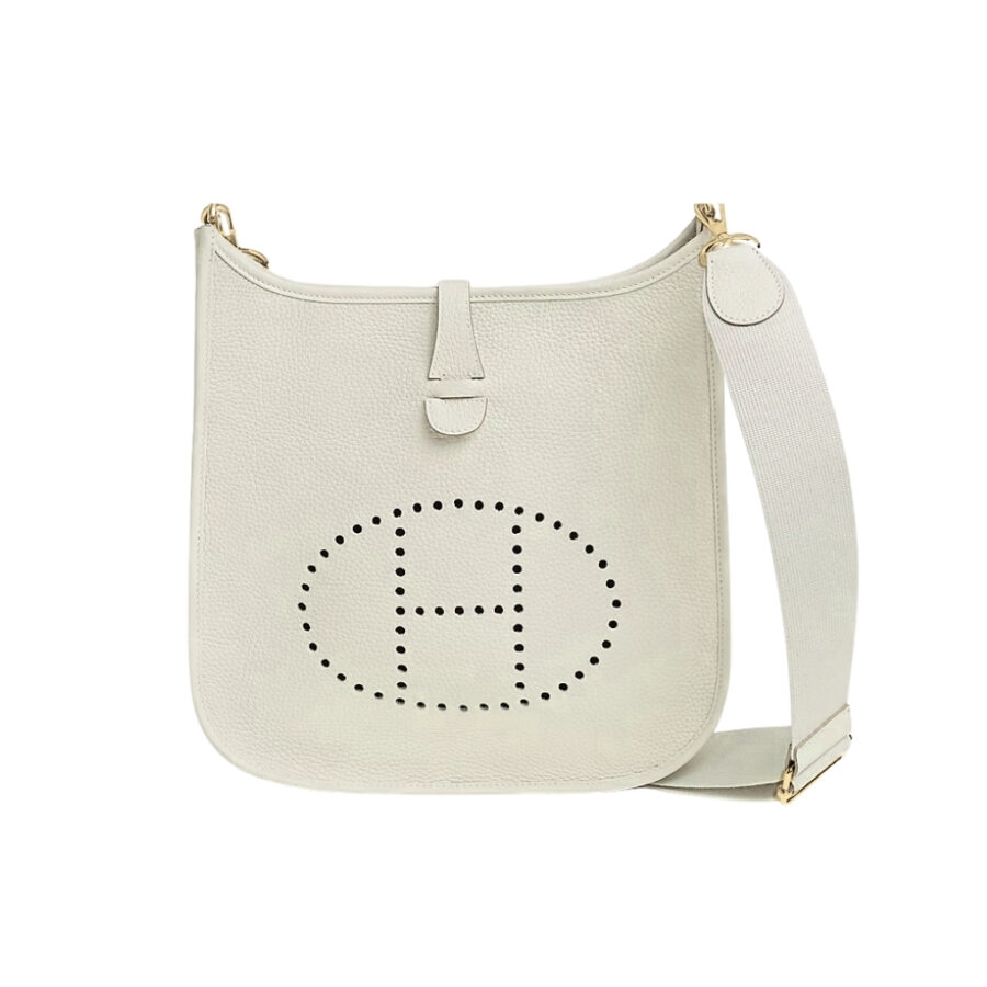 Hermes Clemence Evelyne PM 25Cm White