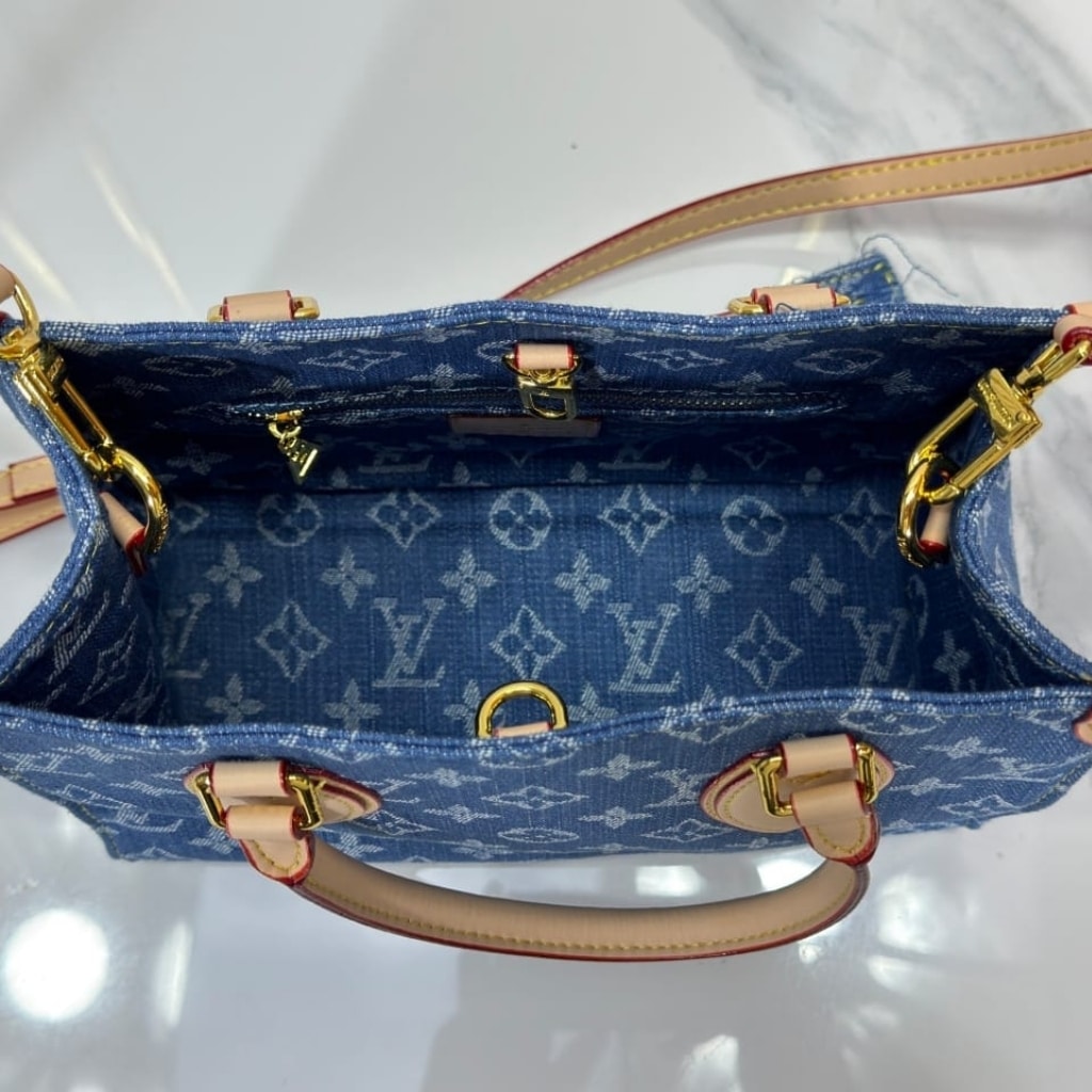 Louis Vuitton Onthego PM Denim Blue 25Cm M14633 - Image 4