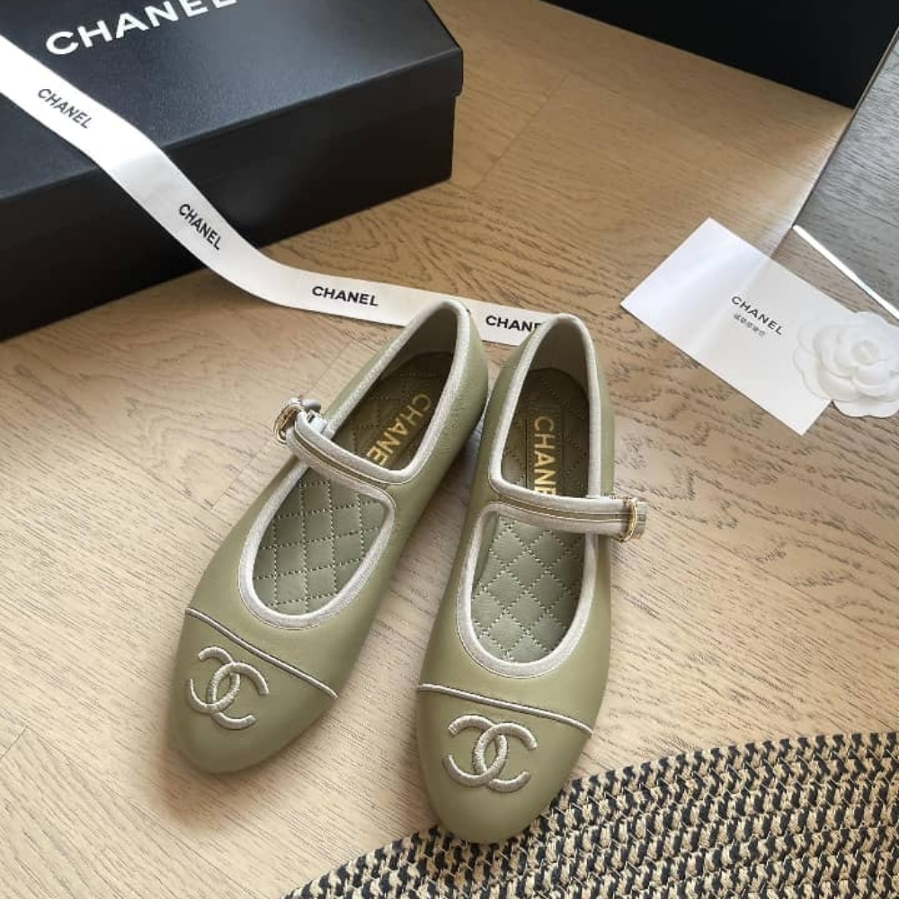 Chanel Mary Jane Ballet Flat Dark Green - Image 6