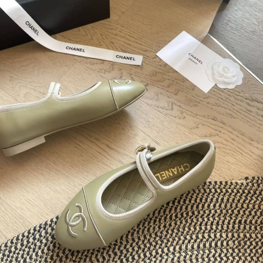 Alternative view of Chanel Mary Jane Ballet Flat Dark Green