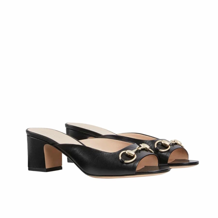 Gucci Women Horsebit Slide Black 816607 C9D00 1000