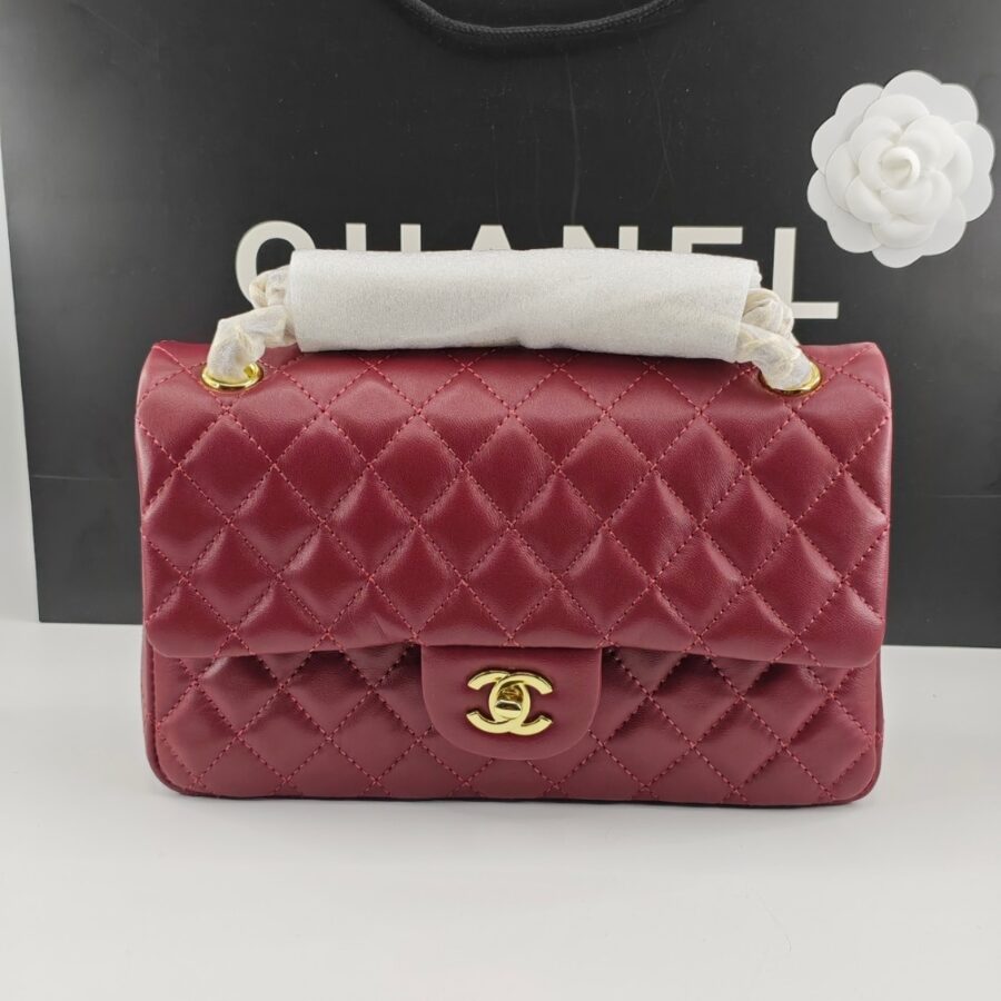 Alternative view of Chanel Classic 11.12 Handbag Gold Tone Metal Burgundy 25Cm A01112 Y04059 Nzv44