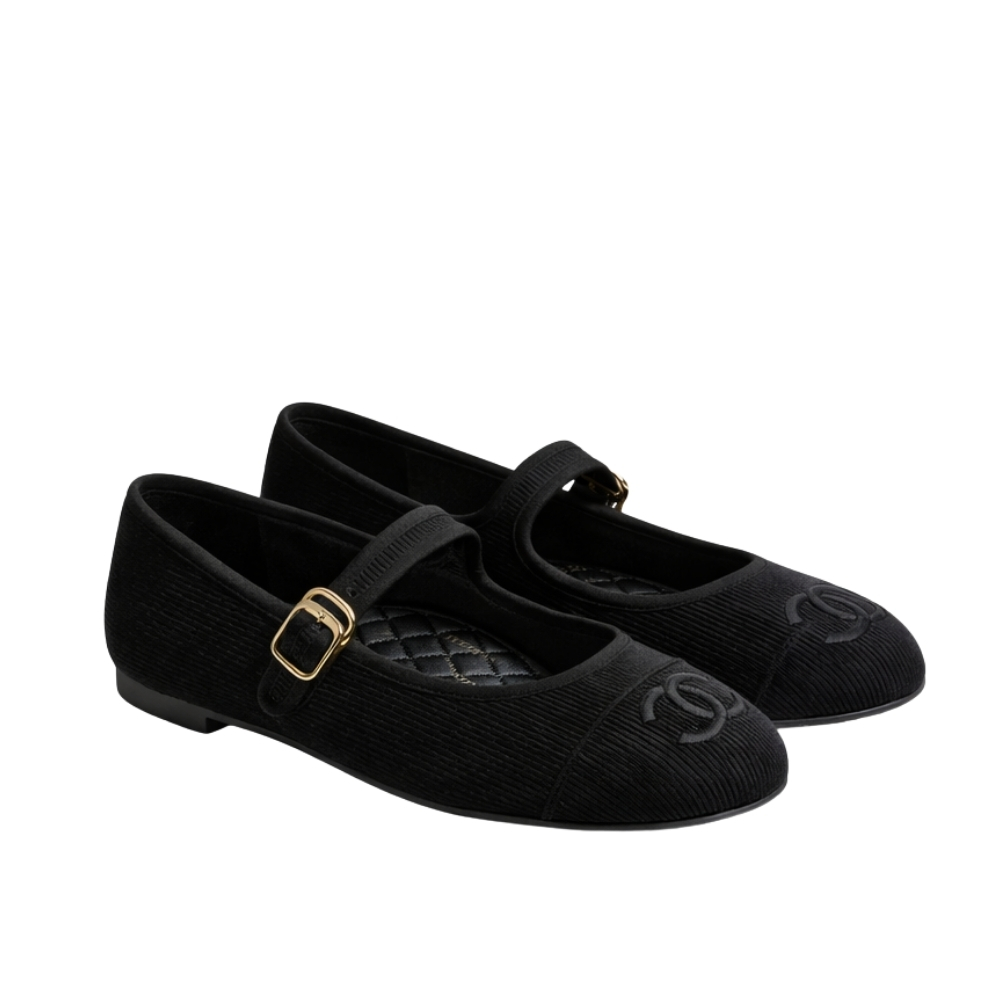 Chanel Mary Jane Ballet Flat Black