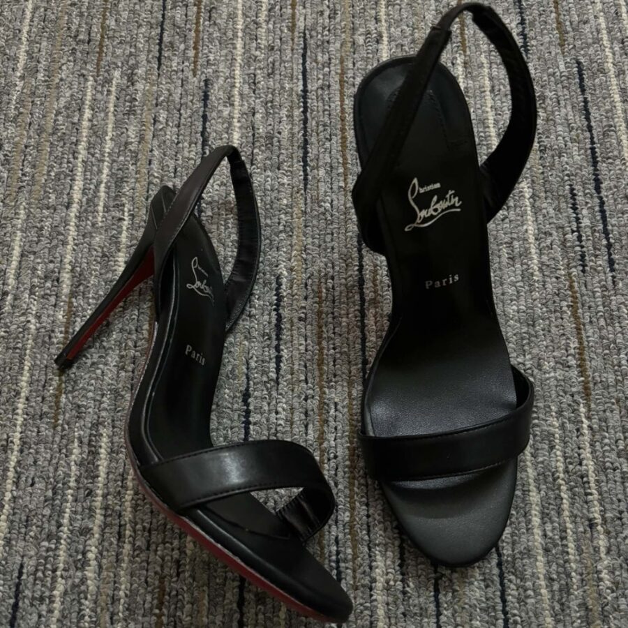 Alternative view of Christian Louboutin O Condora Strappy Sandal Patent Leather Black 1250975B439
