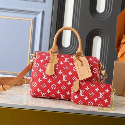 Alternative view of Louis Vuitton Speedy P9 Bandoulière 25 Autres Cuir Monogram Red 25Cm M24425