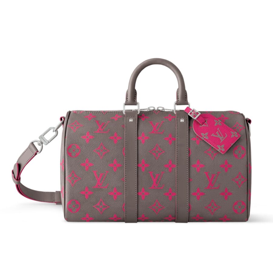 Louis Vuitton Keepall Bandoulière 35 Gray And Pink 34Cm M15023