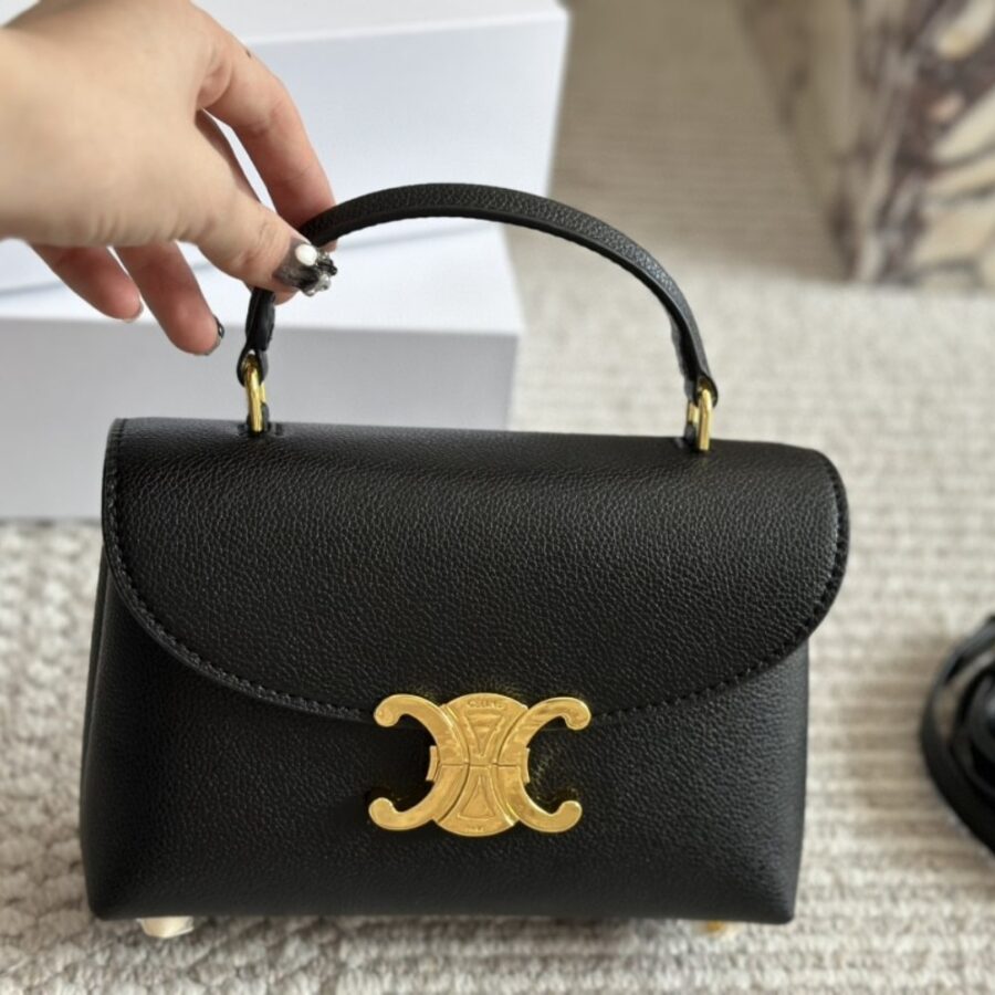 Alternative view of Celine Medium Nino Bag In Supple Calfskin Black 20Cm 117523Fxk 38No