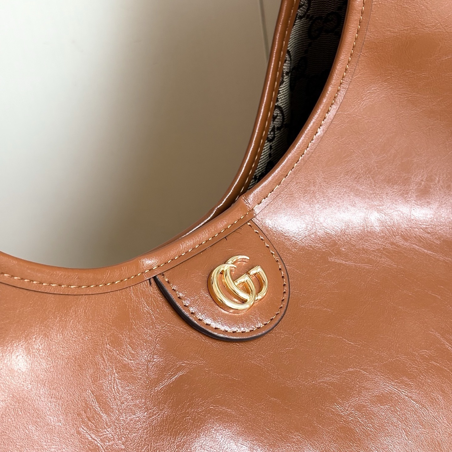 Gucci Giglio Large Tote Bag Dark Brown Leather 60Cm 853971 AAF2H 7645 - Image 7