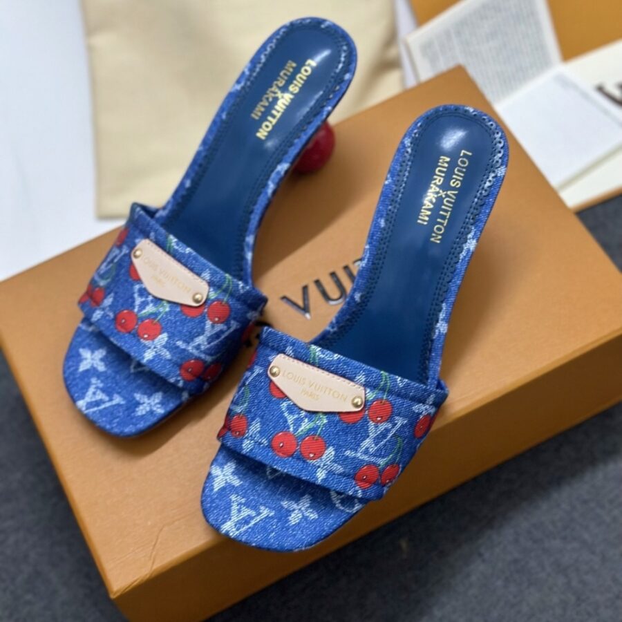 Alternative view of Louis Vuitton X Takashi Murakami Lily Mule Denim Blue 1Ahltf