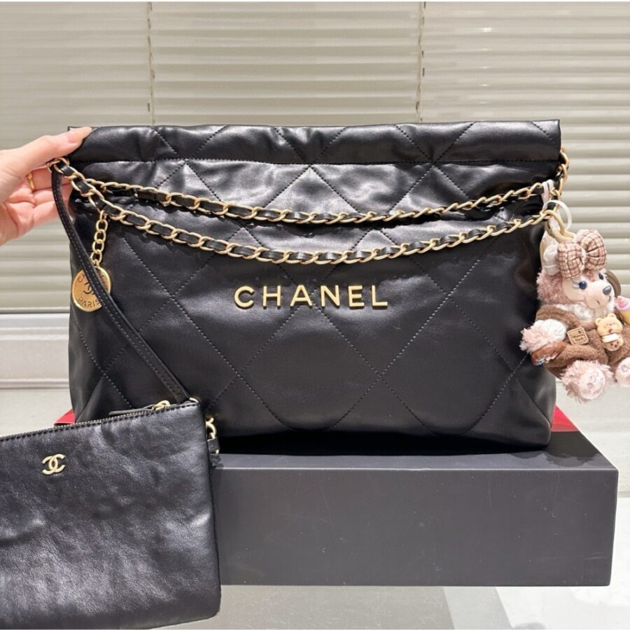 Alternative view of Chanel 22 East West Bag Leather Black 39Cm