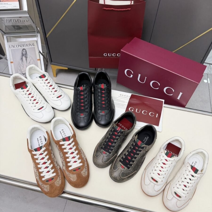 Alternative view of Gucci Men Shift Trainers All Black Leather 857018 Aafuh 1086