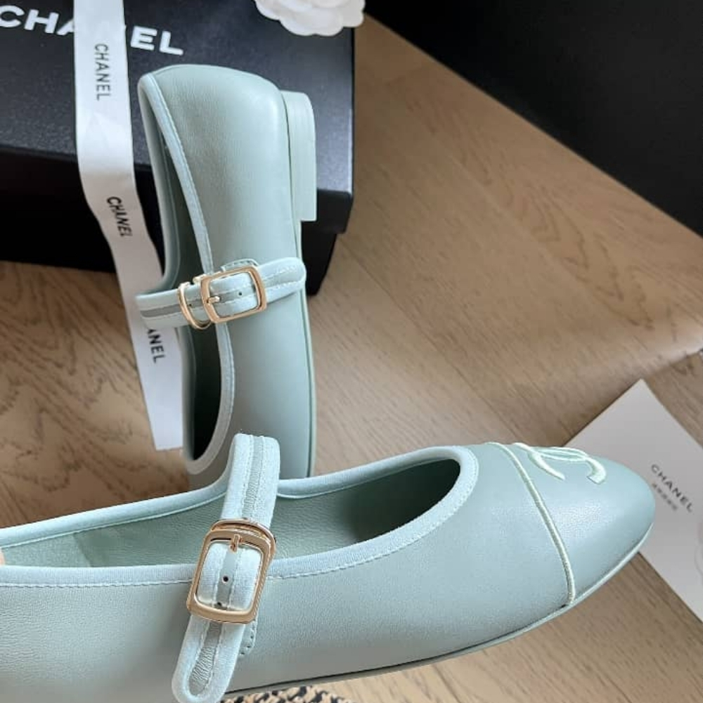 Chanel Mary Jane Ballet Flat Light Blue - Image 3