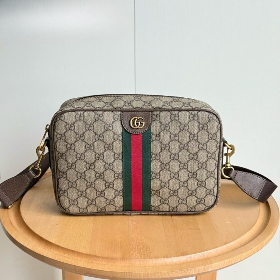 Alternative view of Gucci Ophidia Medium Crossbody Bag Beige And Dark Brown 28Cm 834468 FAEOF 9745