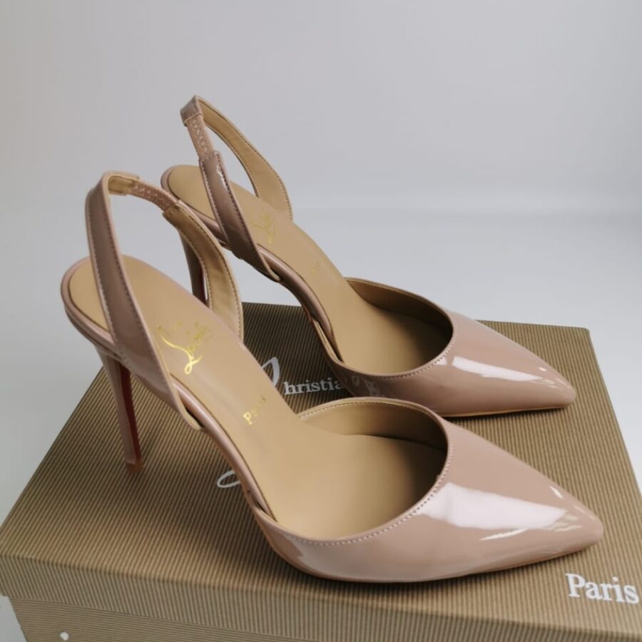 Alternative view of Christian Louboutin Apostropha Sling 80 Nappa Leather Beige 1240830N295