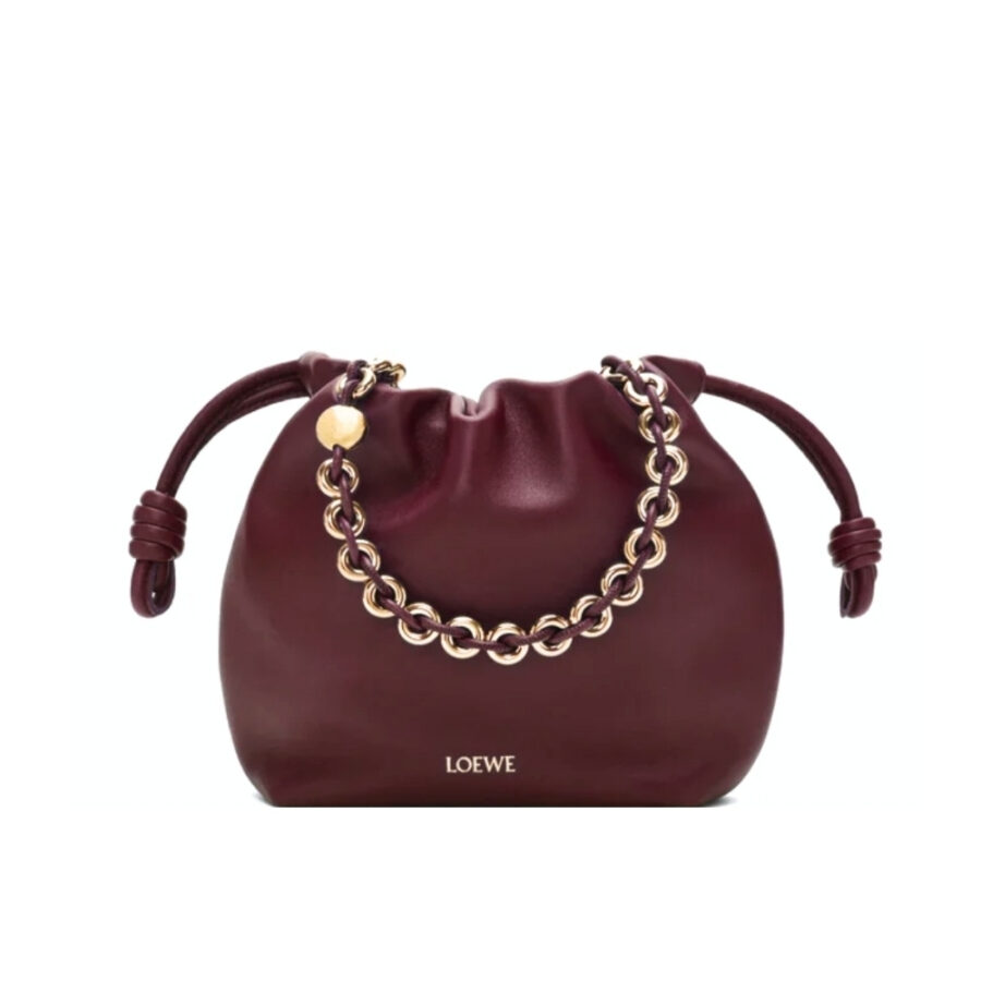 Loewe Mini Flamenco Purse In Mellow Nappa Dark Burgundy 23Cm A914Cbpx03 7240