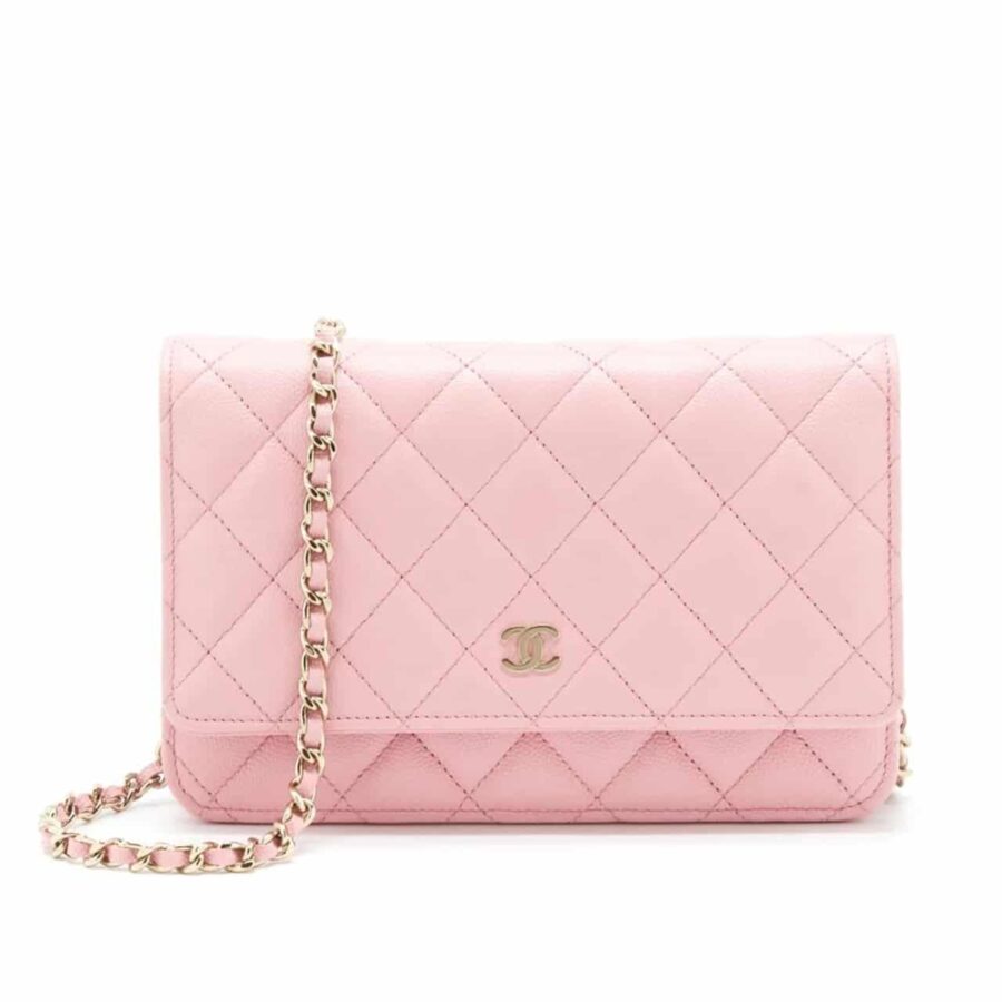 Chanel Classic Wallet On Chain Gold Light Pink 19Cm Ap0250 Y33352 Ng120