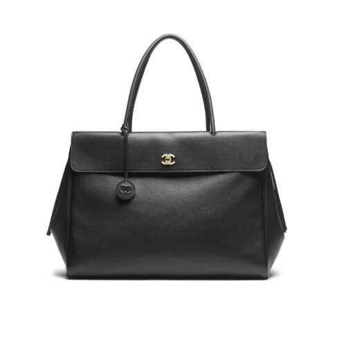 Chanel Large Tote Bag Grained And Gold Tone Metal Black 43cm AS6289 B24248 94305
