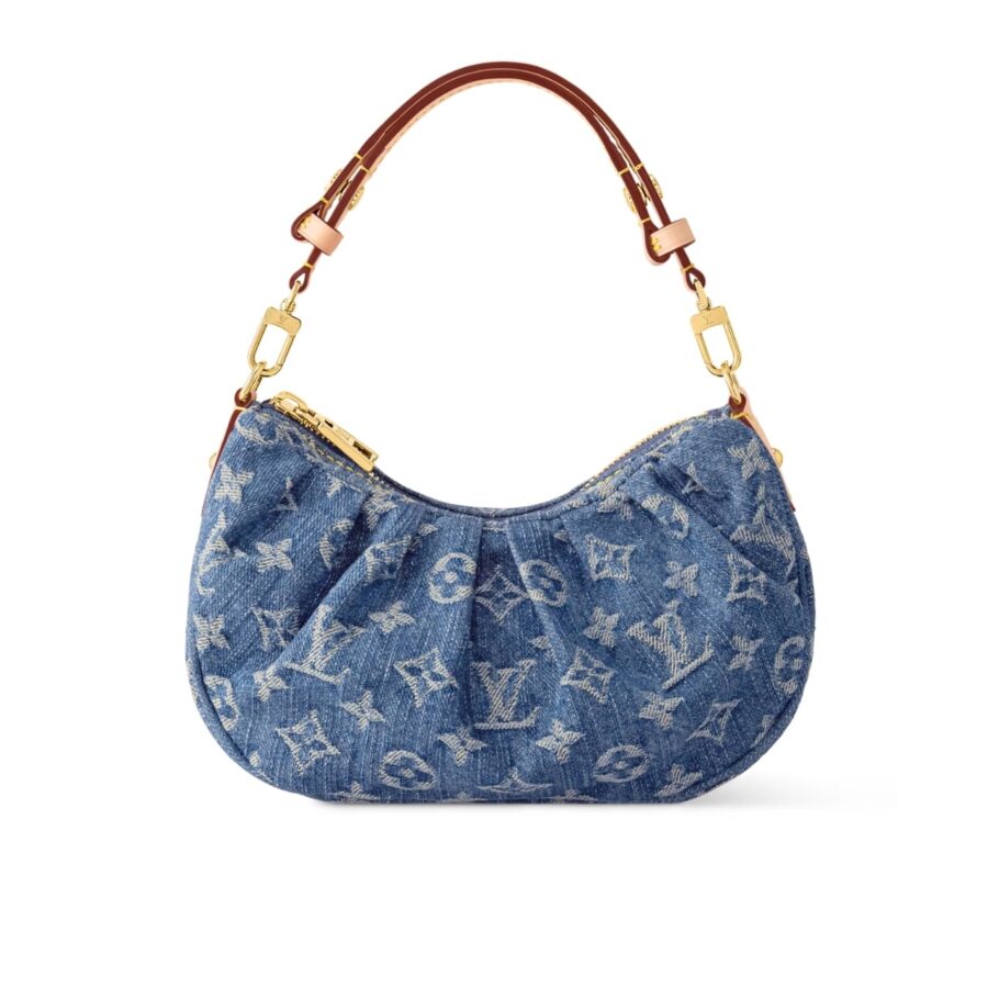 Louis Vuitton Pochette Valley Bag Denim Blue 21Cm M13571