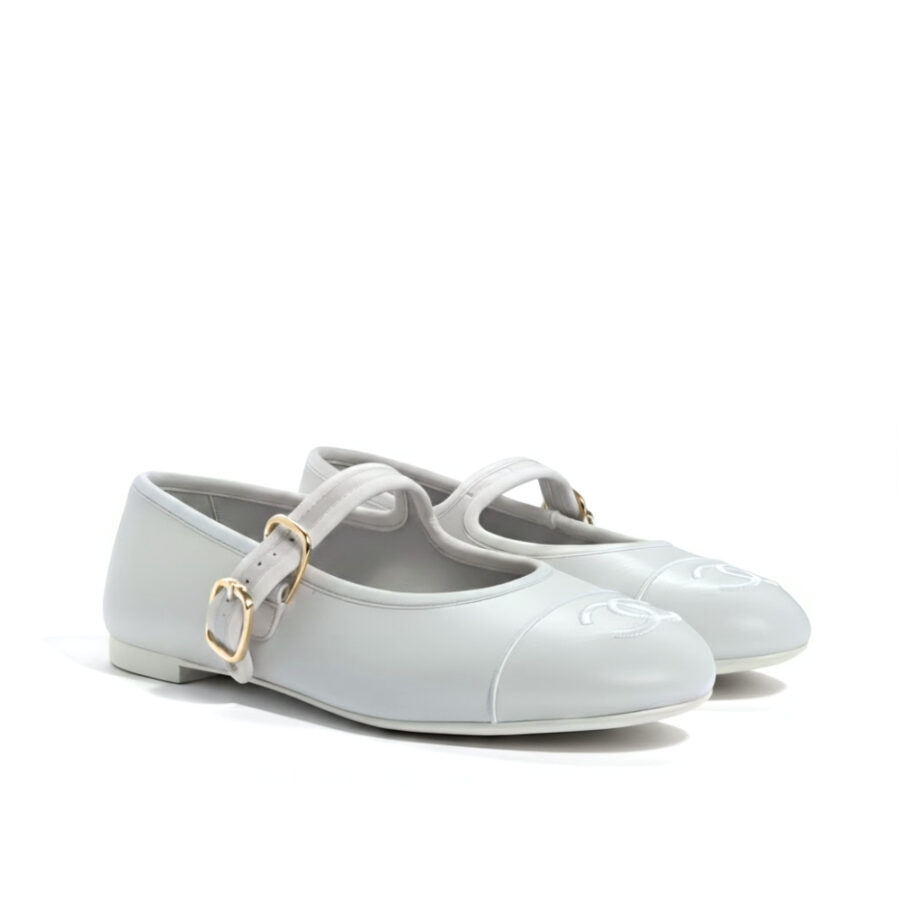 Chanel Mary Jane Ballet Flat Pure Light Blue