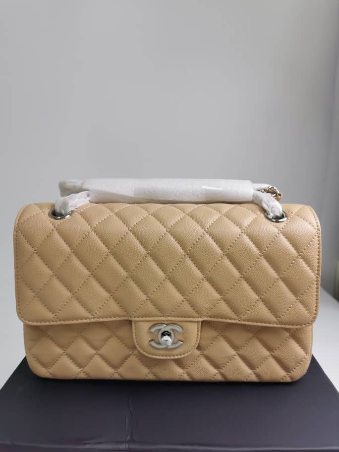 Alternative view of Chanel Cc Timeless Lined Flap Caviar Bag Dark Beige 26Cm
