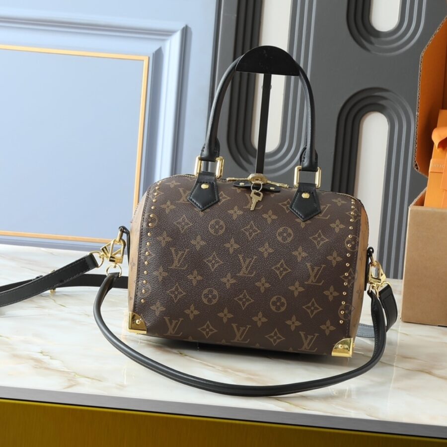 Alternative view of Louis Vuitton Speedy Trunk Bag 25 Monogram Brown 27Cm M26181