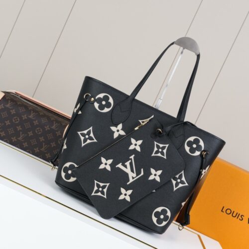 Alternative view of Louis Vuitton Neverfull MM Monogram Empreinte Black 31cm M58907
